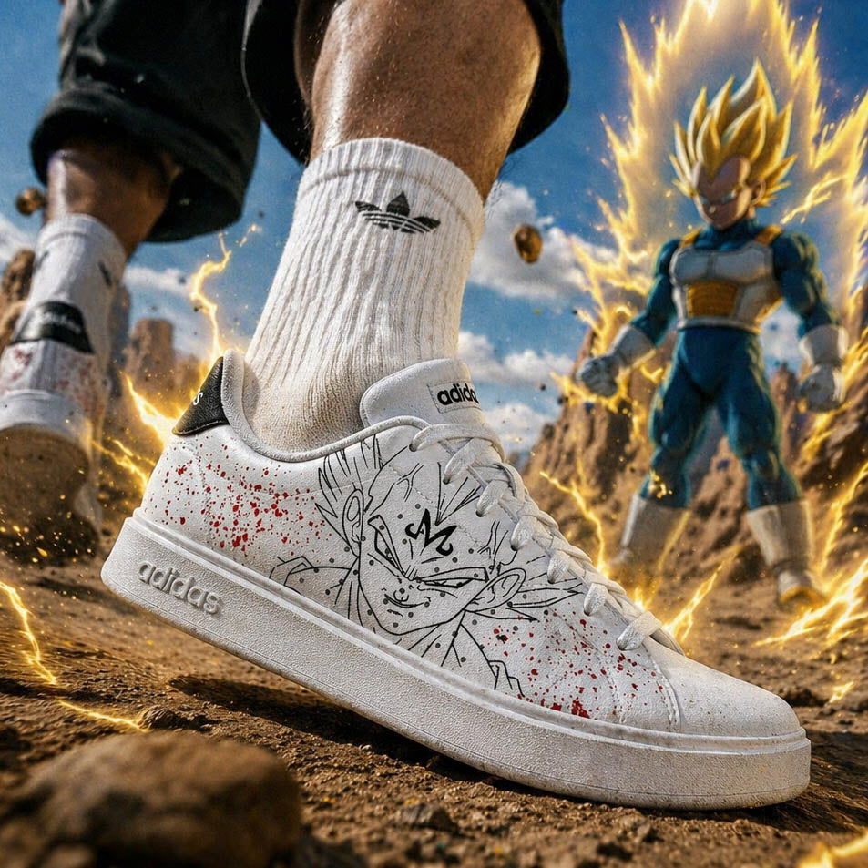Sneakers customisées homme peintes à la main par Mes Baskets Custom idée cadeau homme cadeau personnalisé