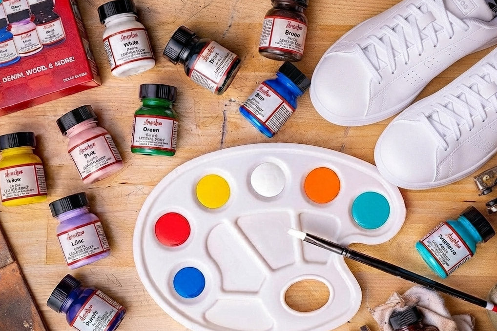 atelier de customisation de baskets sneakers personnalisées fait main pour femme et enfants